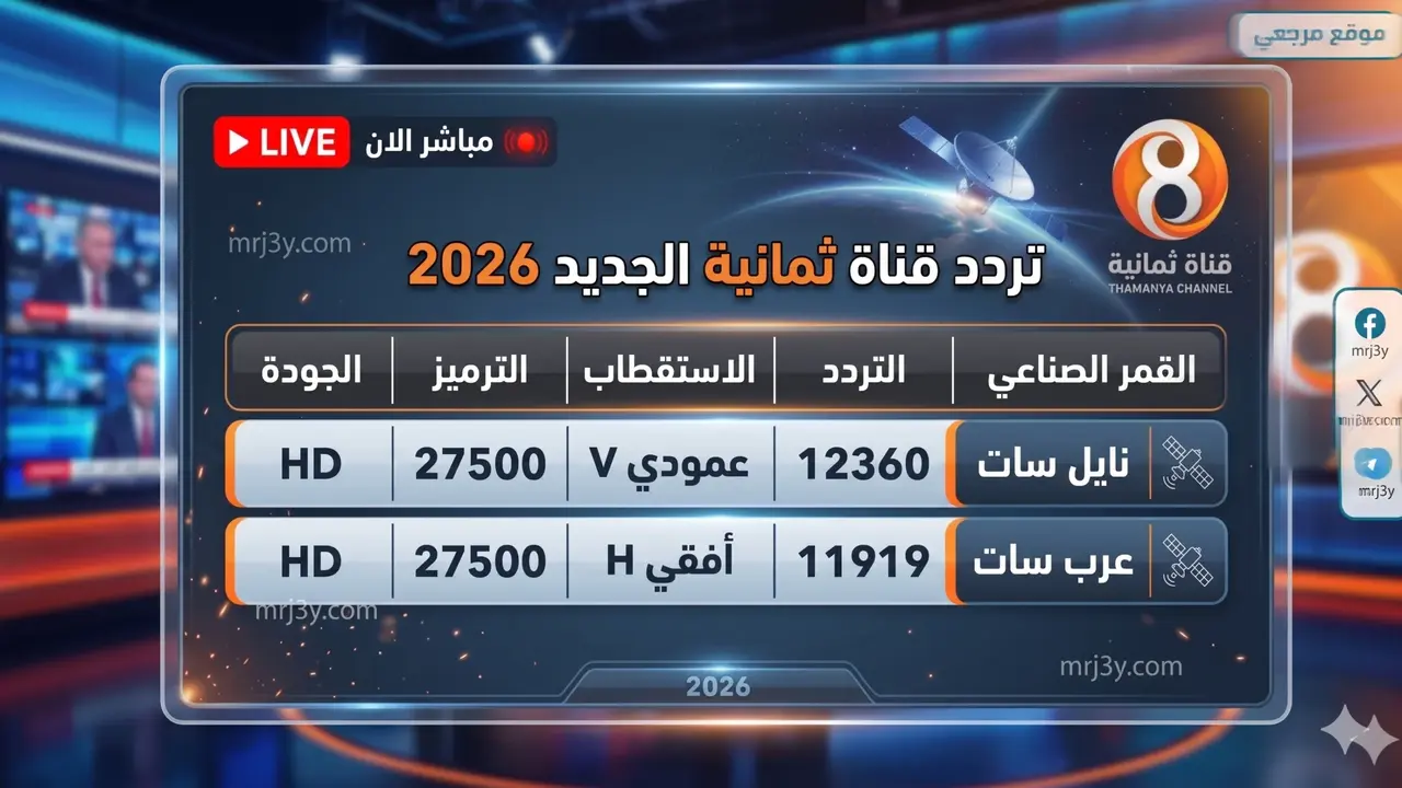 تردد قناة ثمانية الجديد يضمن للمشاهدين بثاً بجودة عالية وإشارة قوية
